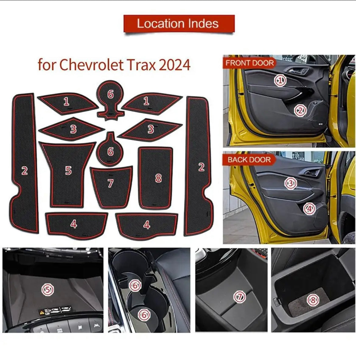 2024 CHEVROLET TRAX DOOR SLOT MATS